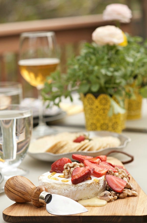 Strawberry Honey Brie with Toasted Walnuts