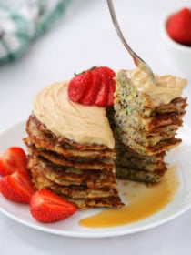 stack of zucchini pancakes