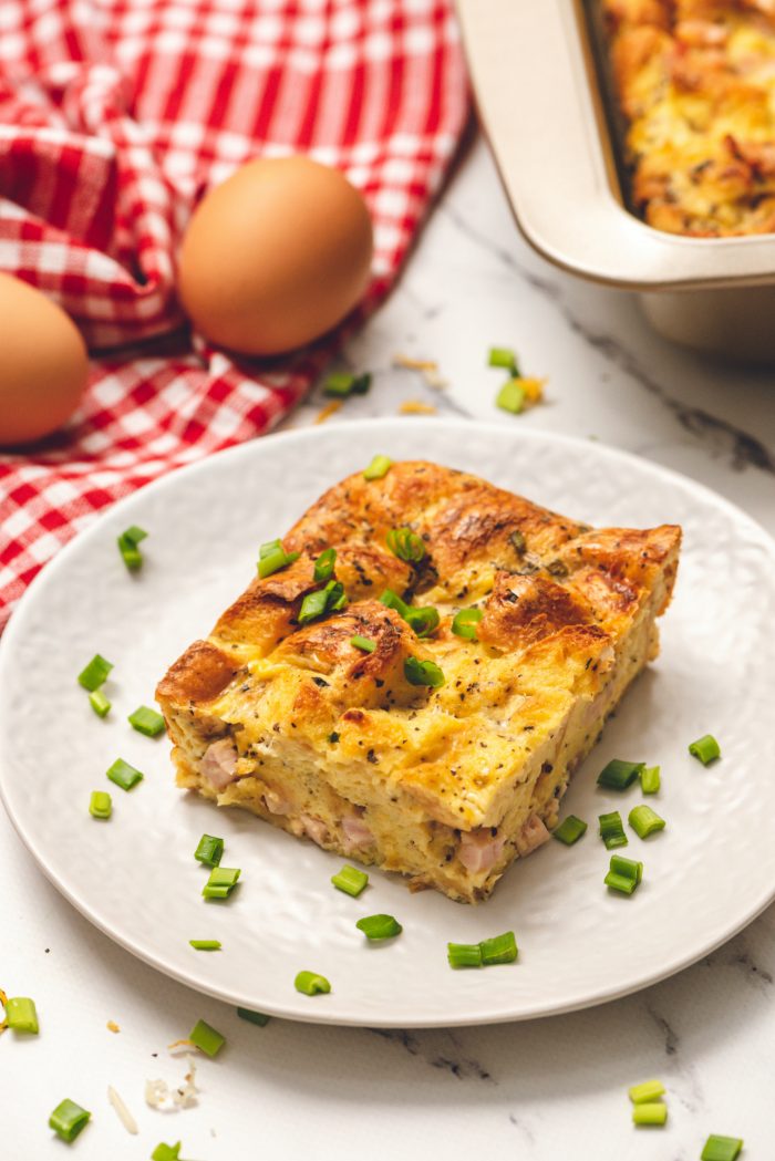 Baguette Ham Overnight Breakfast Casserole