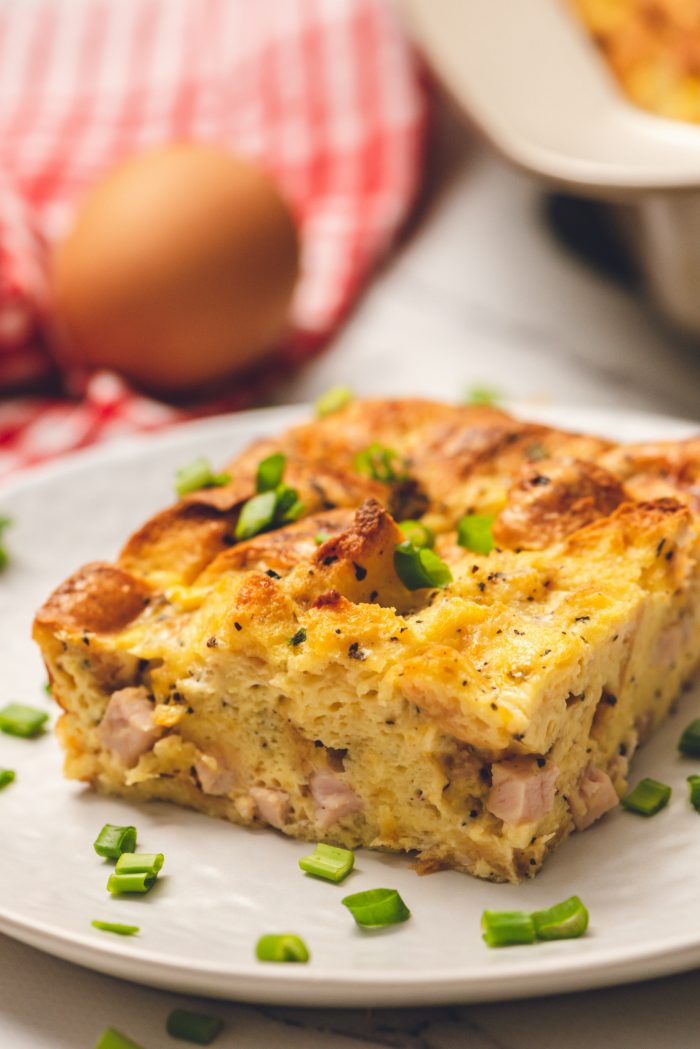 EASY Baguette Ham Overnight Breakfast Casserole