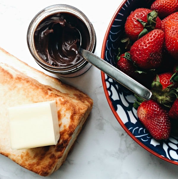 Fried Angel Food Ganache Strawberry Shortcake