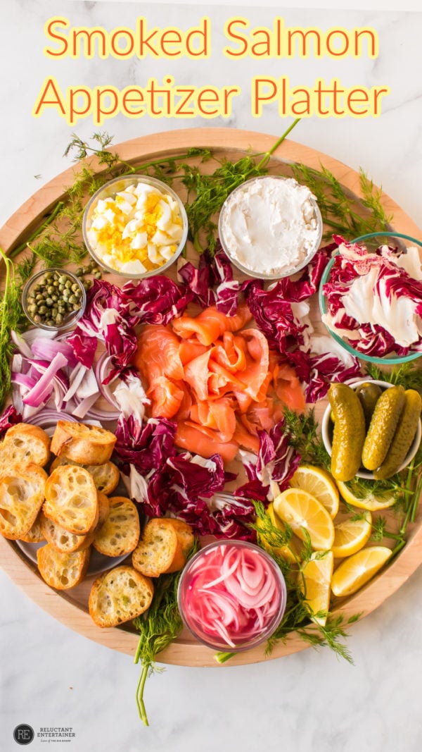 a Smoked Salmon Appetizer board