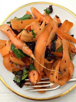 Carrot Prune Fresh Parsley Ribbon Salad