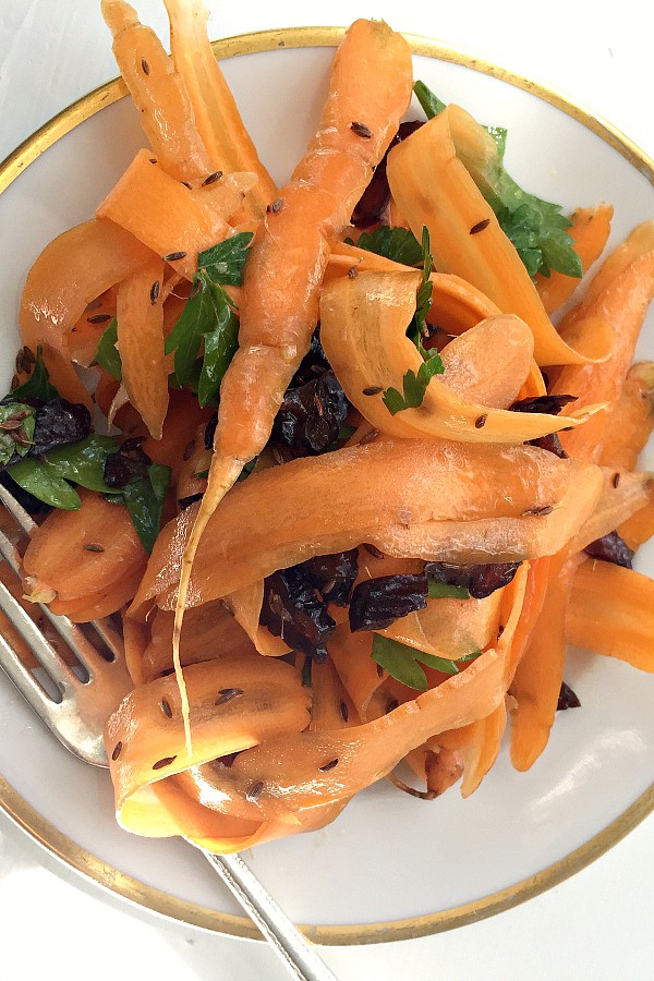 Carrot Prune Fresh Parsley Ribbon Salad