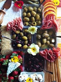 Olive, Meat, Cheese Board Recipe