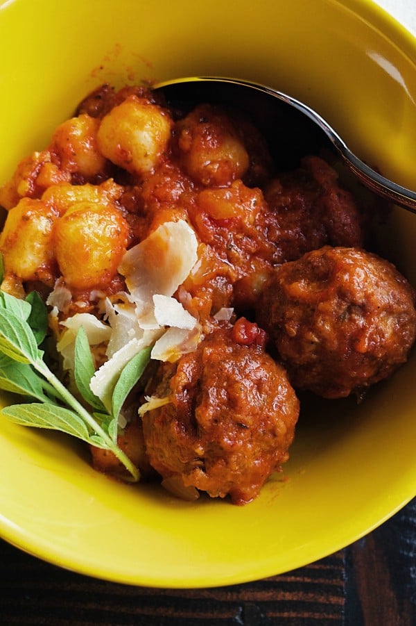 Slow Cooker Meatball Gnocchi Soup