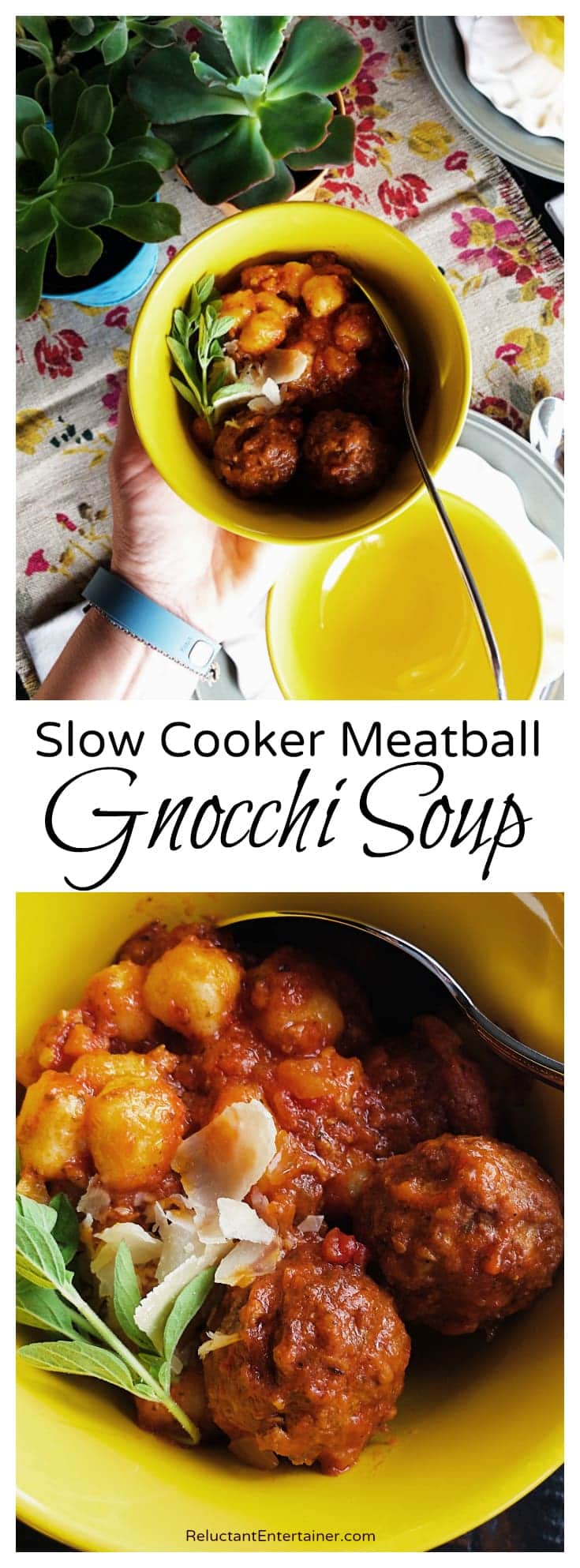 Slow Cooker Meatball Gnocchi Soup