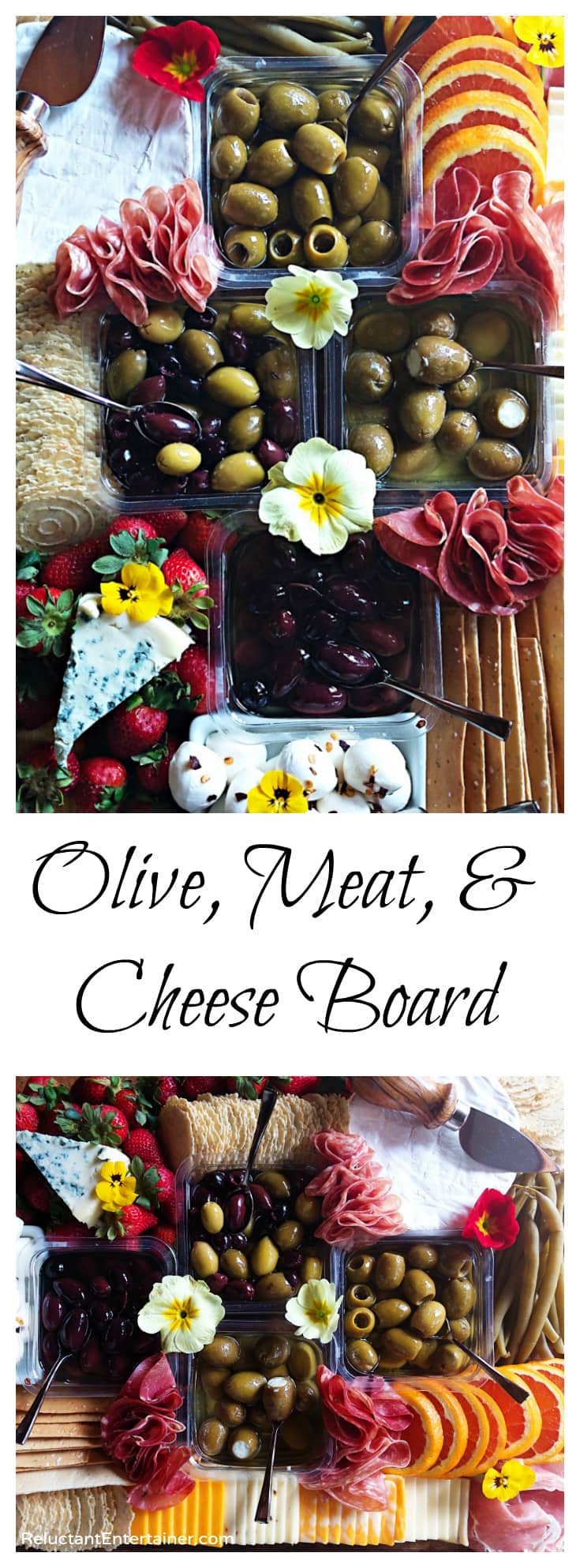 Olive, Meat, Cheese Board Recipe with DeLallo