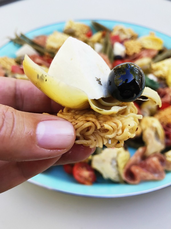 Ramen Antipasto Salad Platter Recipe