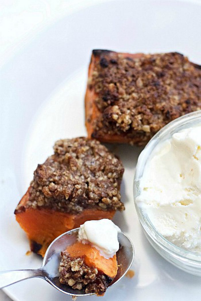 Roasted Brown Sugar Pecan Sweet Potatoes Dessert