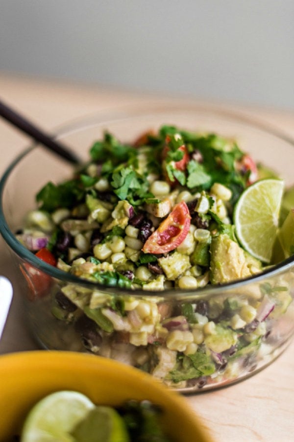 Southwest chicken salad with lime