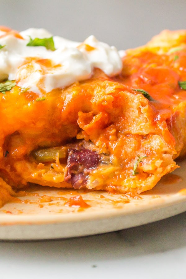 sweet potato bean enchilada