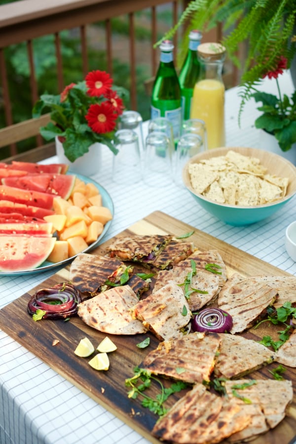 Grilled Zucchini Black Bean Quesadillas