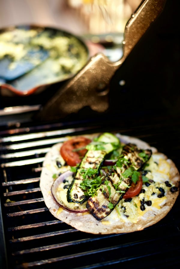 Grilled Zucchini Black Bean Quesadillas