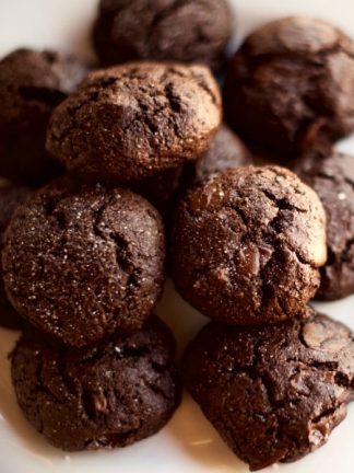 Whole Grain Double Chocolate Brownie Cookies
