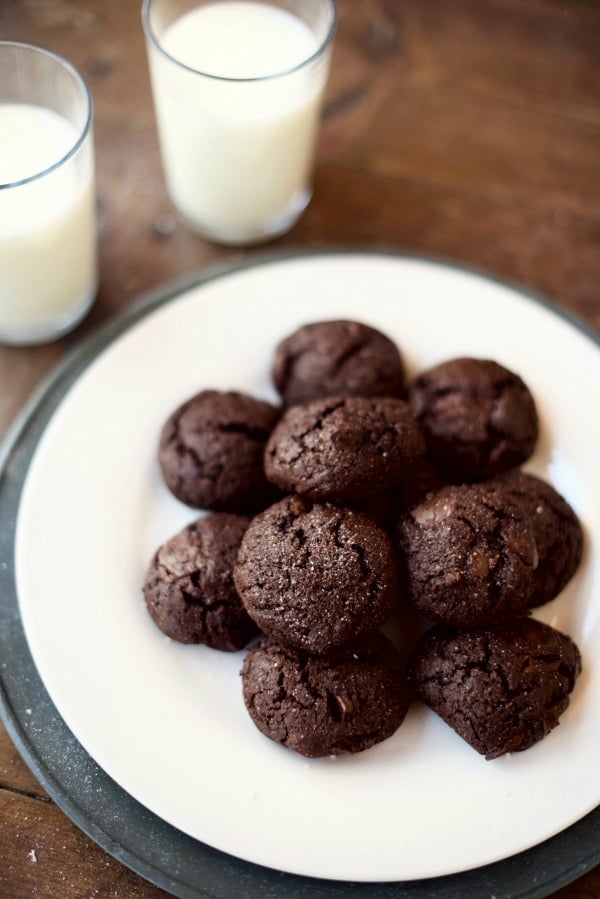 Whole Grain Double Chocolate Brownie Cookies