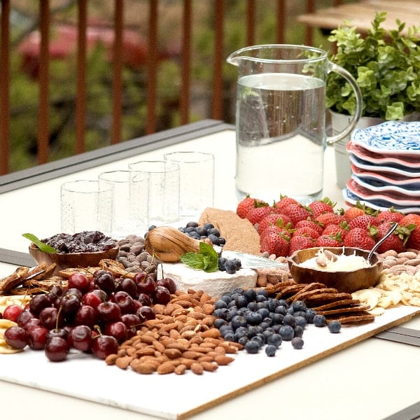 Almond Summer Berry Cheese Board