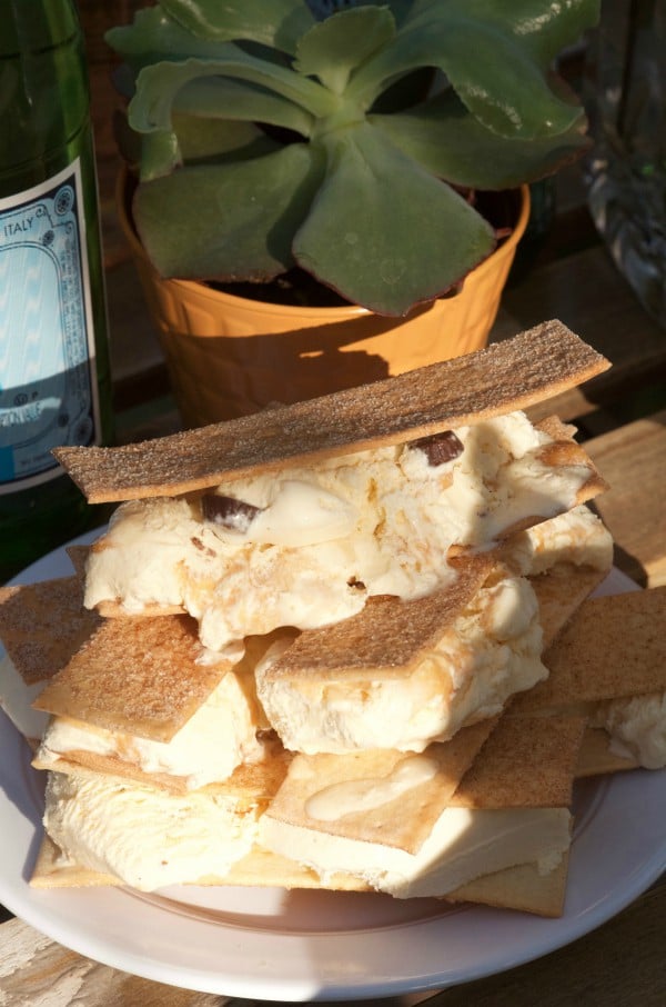 Cinnamon Flatbread Ice Cream Sandwiches