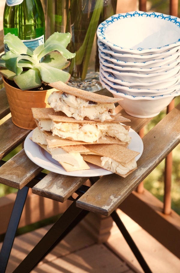 Cinnamon Flatbread Ice Cream Sandwiches