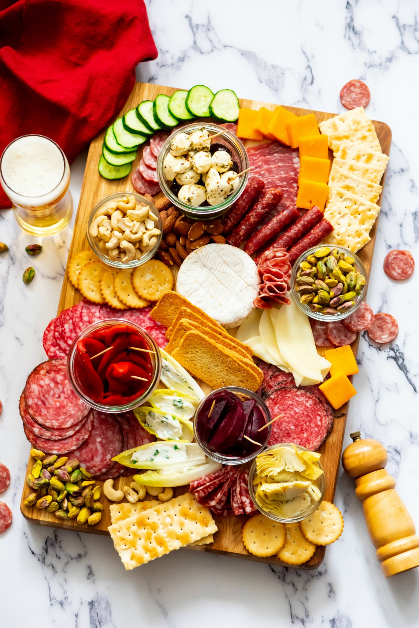 beef cheese sausage crackers platters