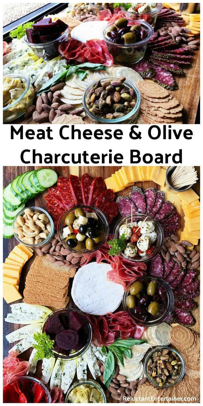 Meat Cheese Olive Charcuterie Board Reluctant Entertainer 