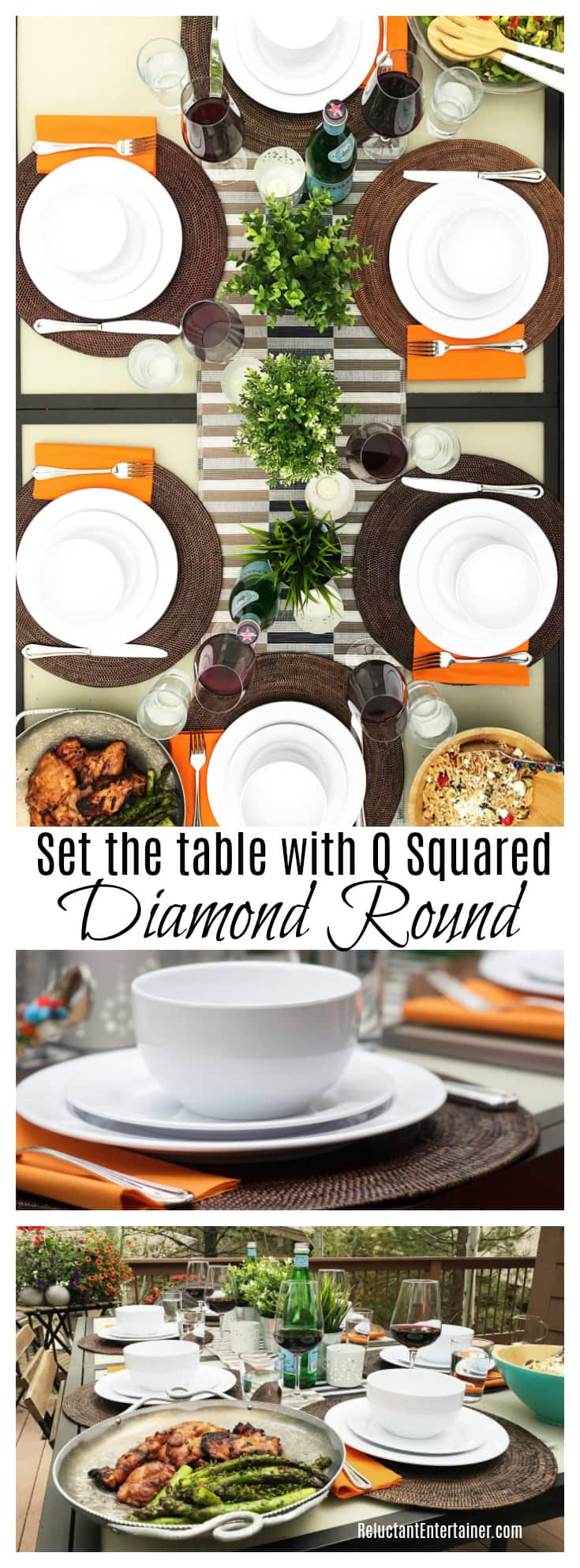 Set the table with Q Squared Diamond Round