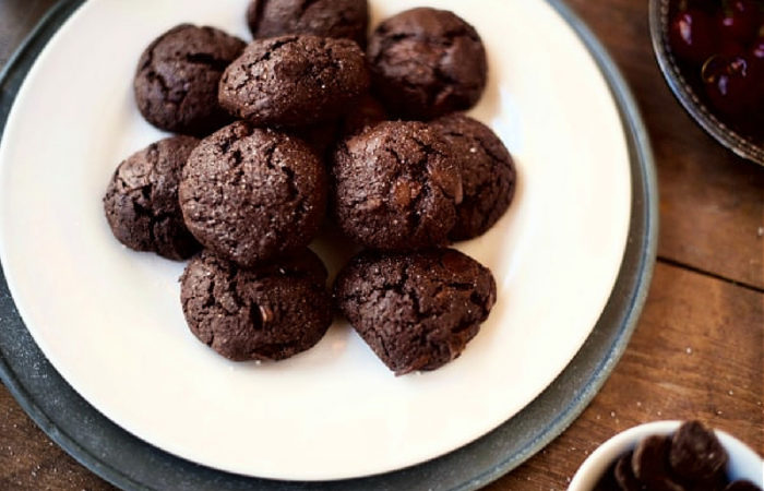 plate of Whole Wheat Chocolate Cookies