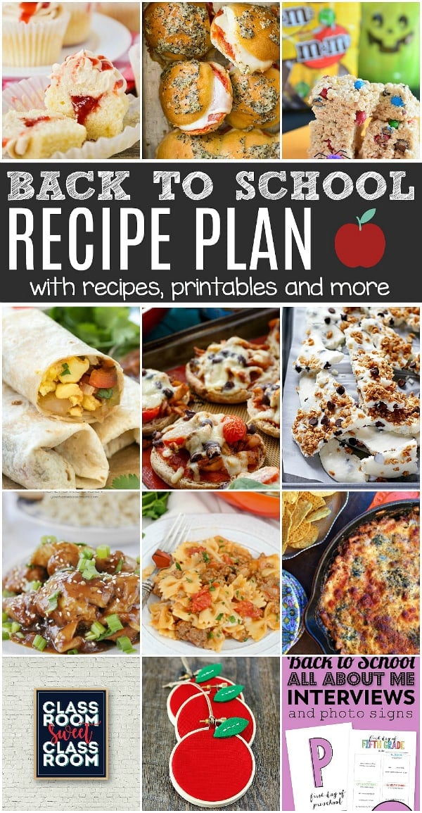 Back To School Fun and Recipe Plan