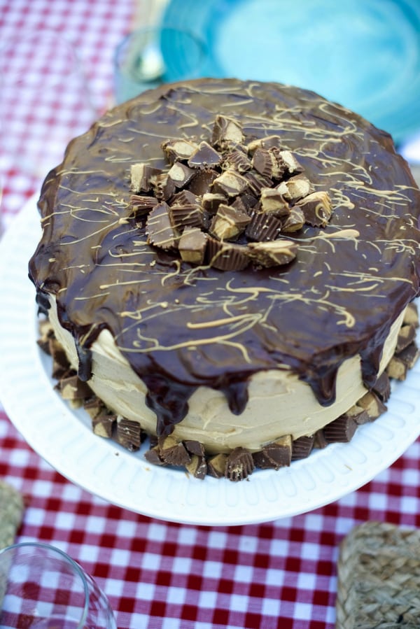 RICH Chocolate Peanut Butter Cup Cake Recipe