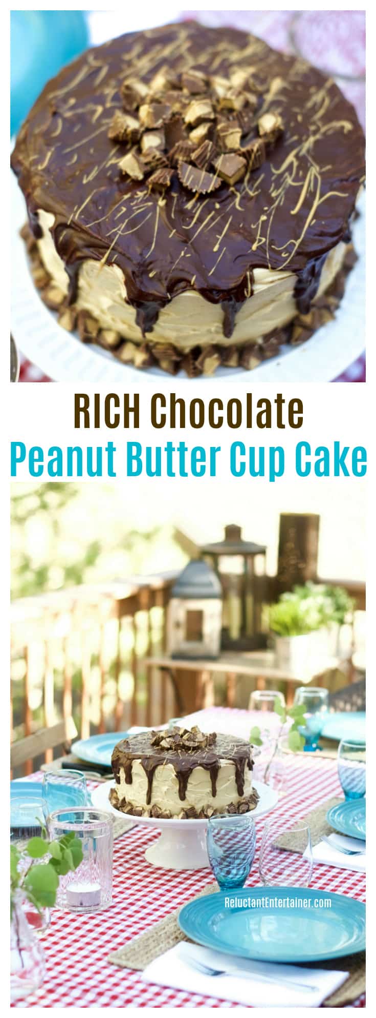 RICH Chocolate Peanut Butter Cup Cake Recipe