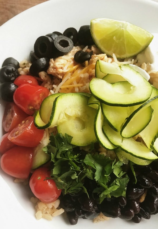 Noodleless Zucchini Chicken Bowl Recipe