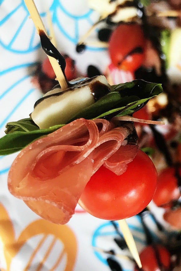 Prosciutto Caprese Kebabs Appetizer