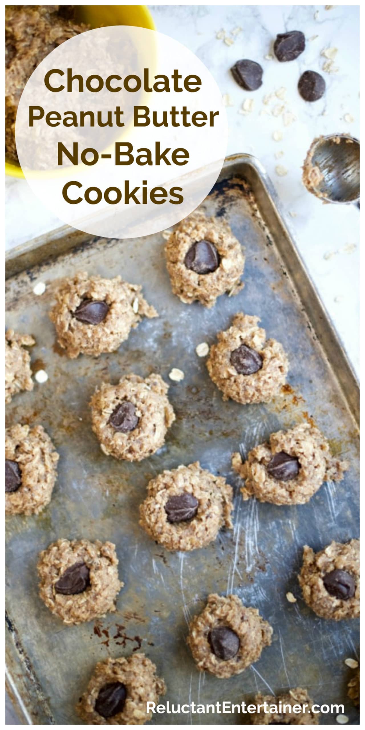 Chocolate Peanut Butter No-Bake Cookies Recipe - Reluctant Entertainer