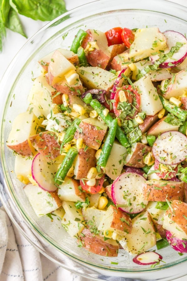 Farmer's Red Potato Salad with green beans