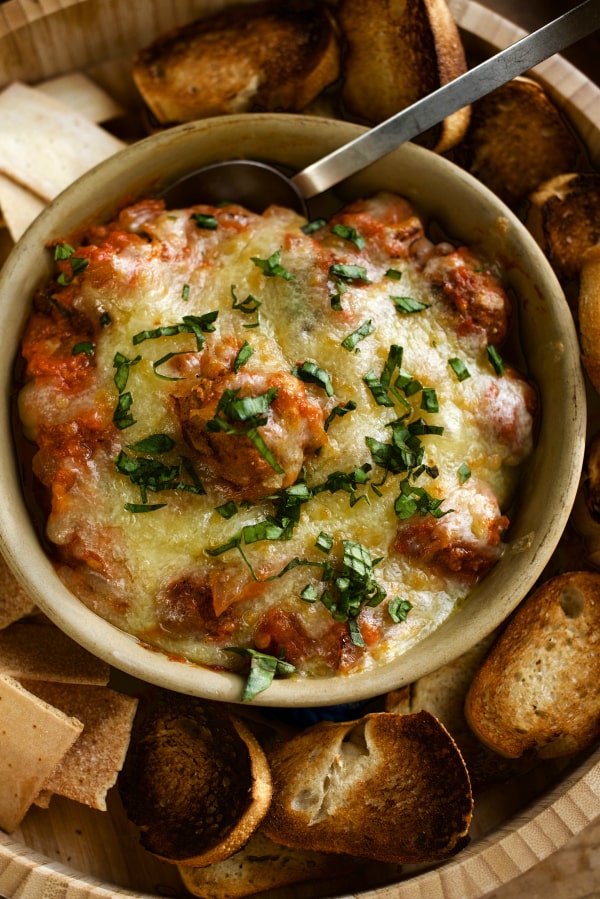 Turkey Meatball Margherita-Style Fondue Recipe