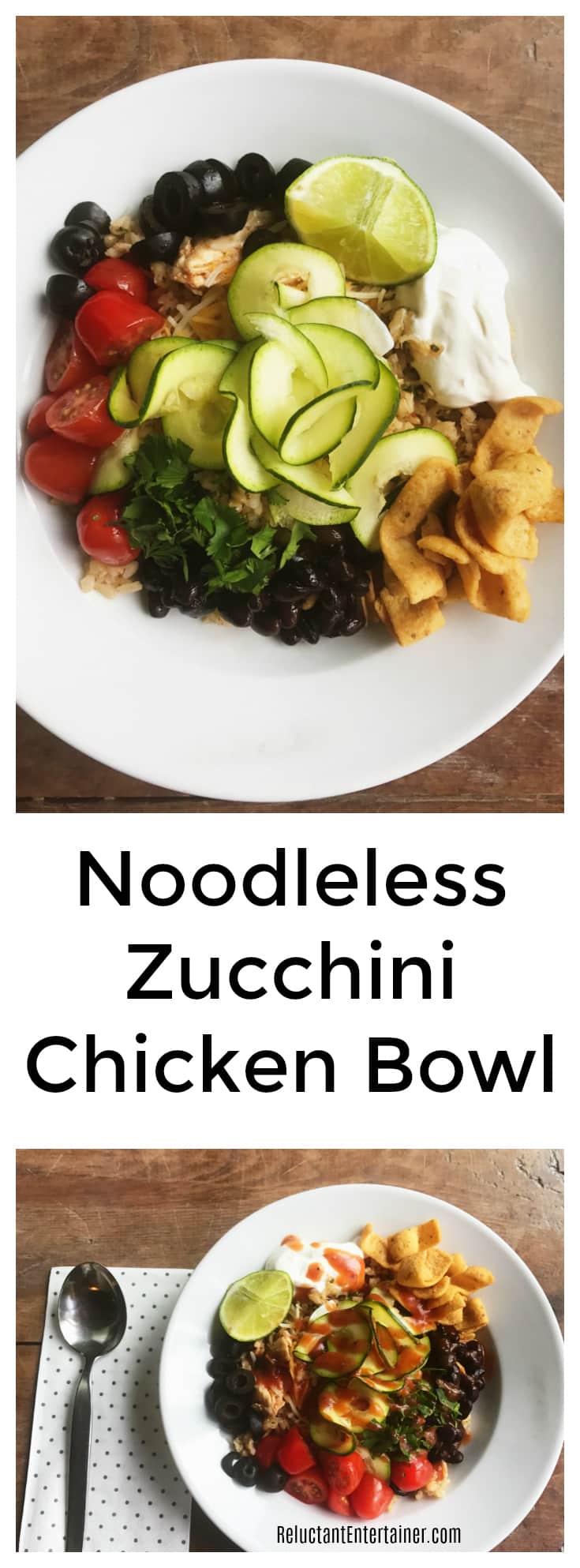 Noodleless Zucchini Chicken Bowl Recipe
