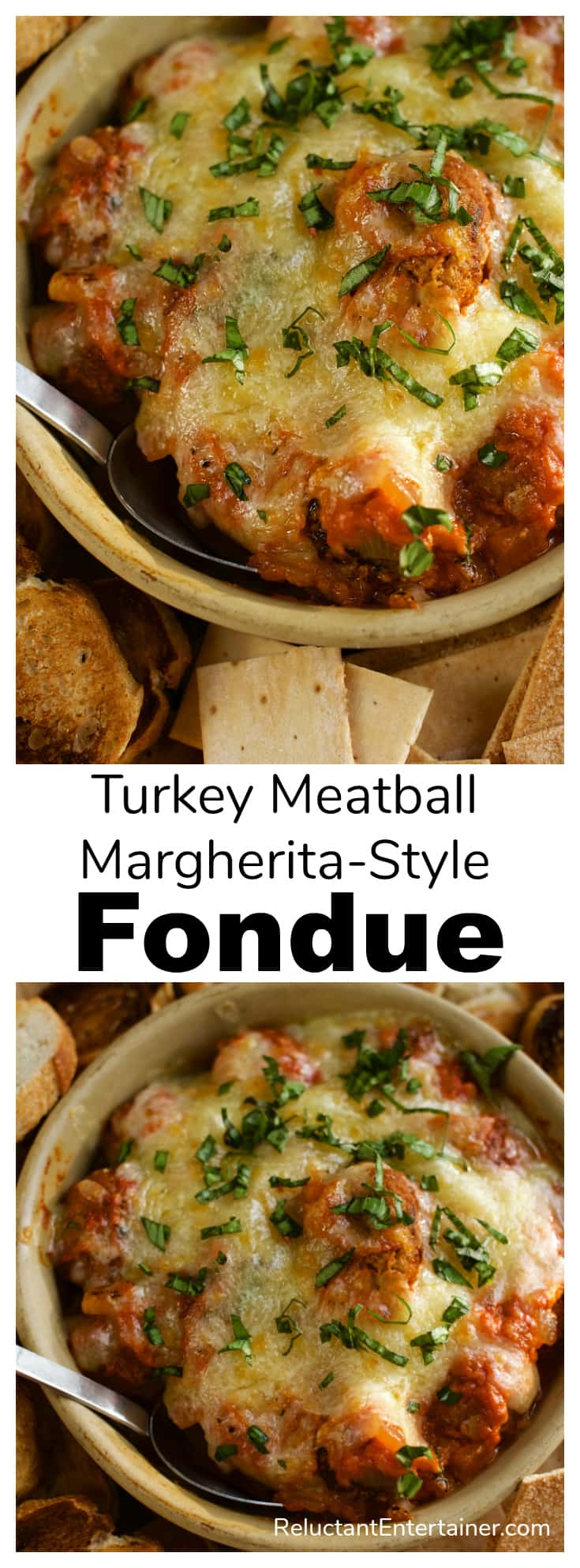 Turkey Meatball Margherita-Style Fondue Recipe