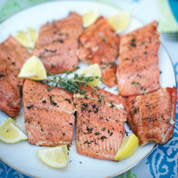 Himalayan Salt Block Salmon with Lemon • Good Thyme Kitchen