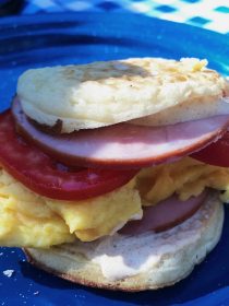 Camping Canadian Bacon Egg Breakfast Sandwiches Recipe