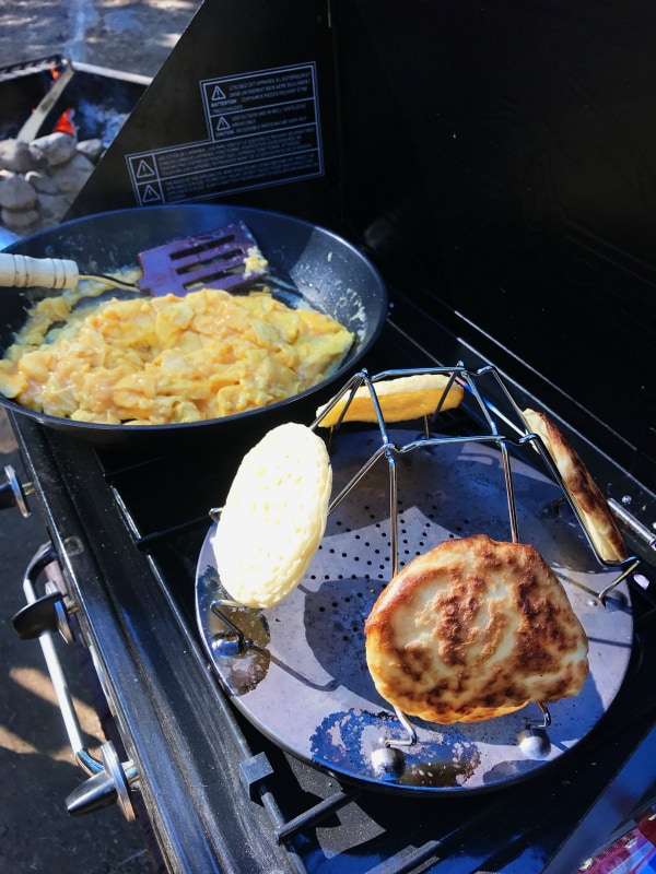 Camping Canadian Bacon Egg Breakfast Sandwiches Recipe