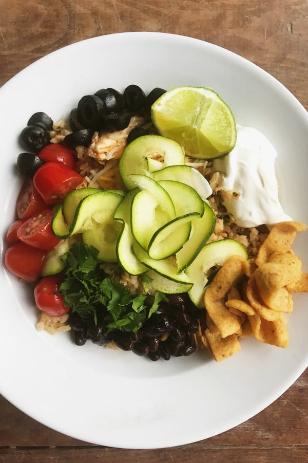 Noodleless Zucchini Chicken Bowl Recipe