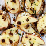 Apple Cheese Appetizer with drizzle of honey
