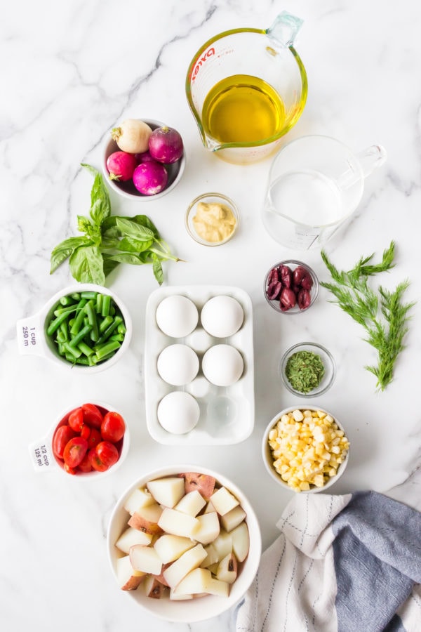 ingredients for Farmer's Red Potato Salad Recipe
