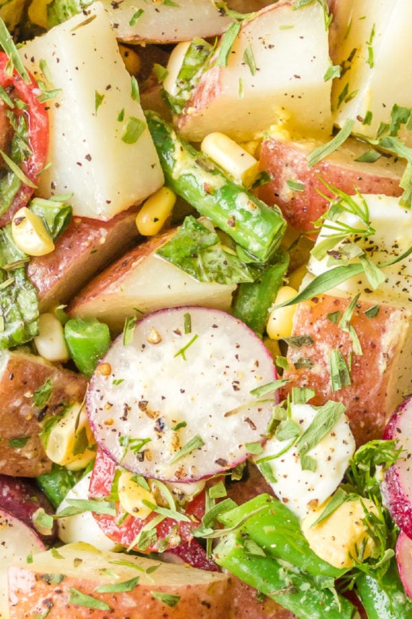 Farmer's Red Potato Salad with herbs
