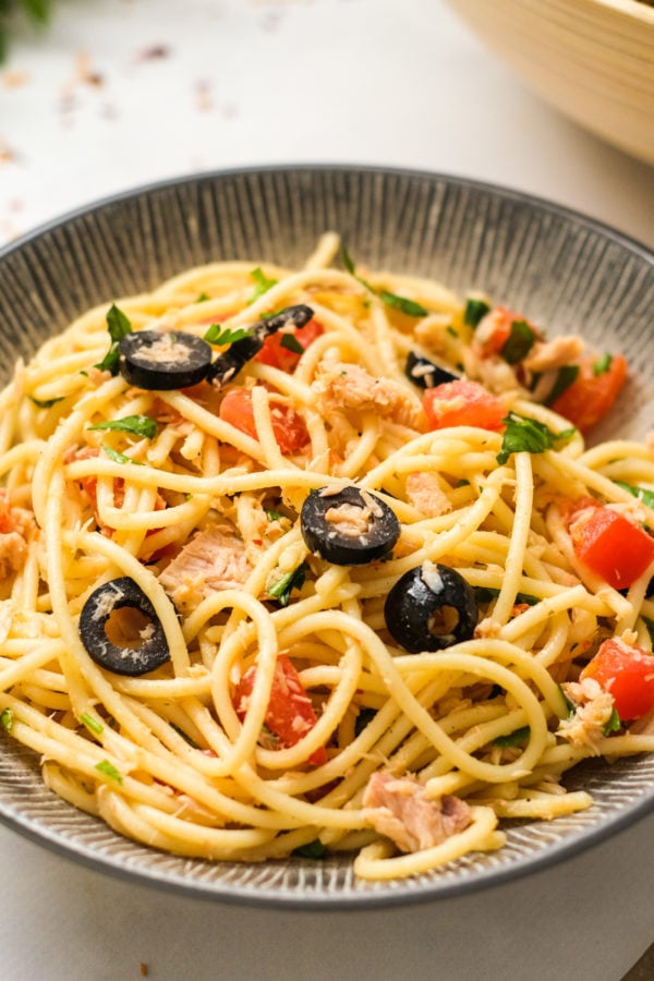 Tuna Spaghetti Salad - Reluctant Entertainer