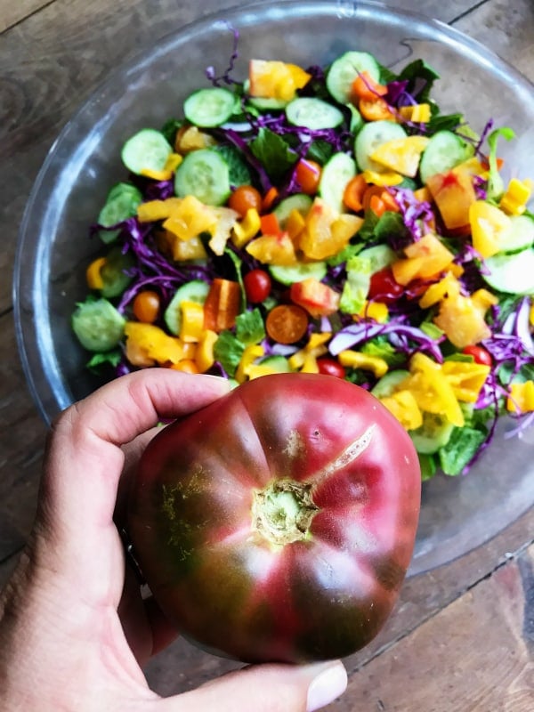 Cashew Pesto Steelhead with Heirloom Tomatoes