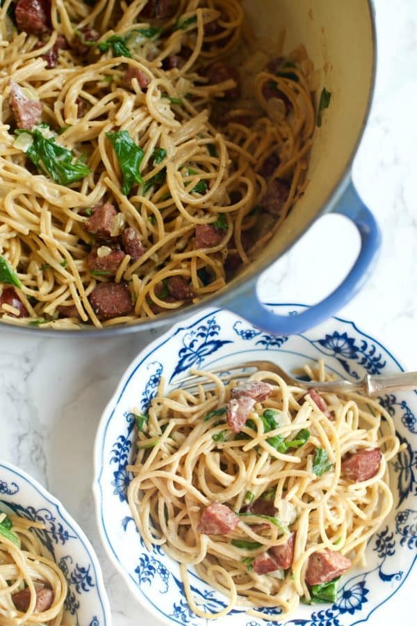 One-Pot Sausage Spaghettini Dinner