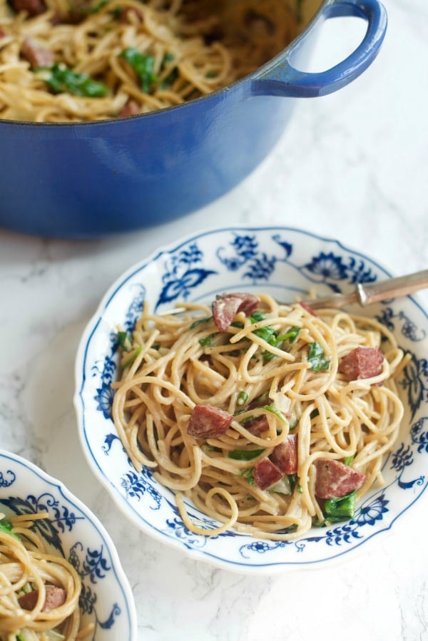 One-Pot Sausage Spaghettini Dinner