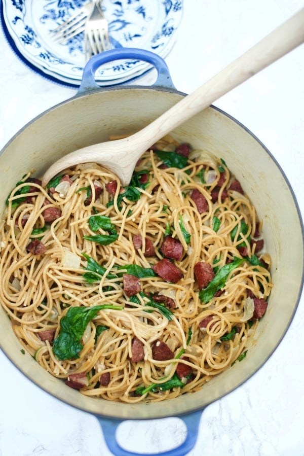 One-Pot Sausage Spaghettini Dinner