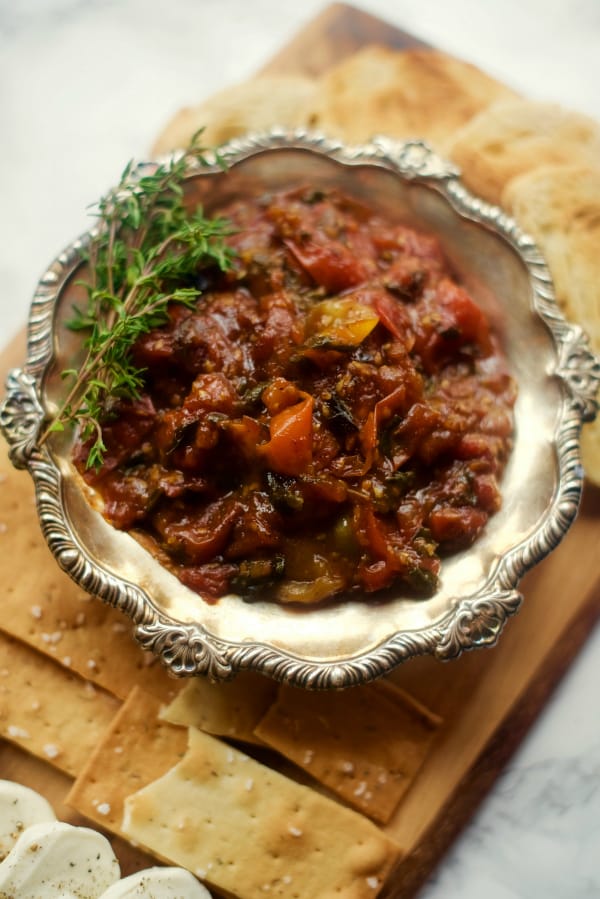 Sweet and Spicy Tomato Basil Spread 